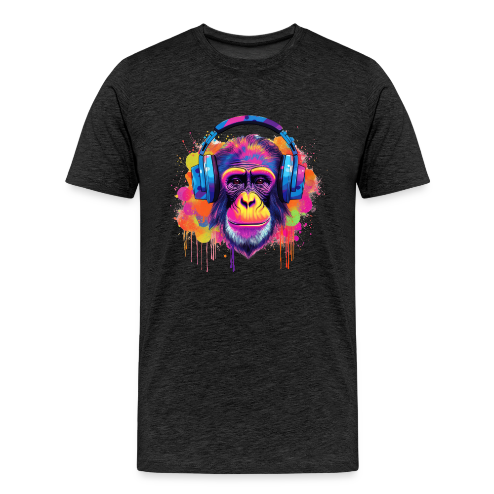 DJ Monkey Affe T-Shirt Männer Premium T-Shirt - Anthrazit