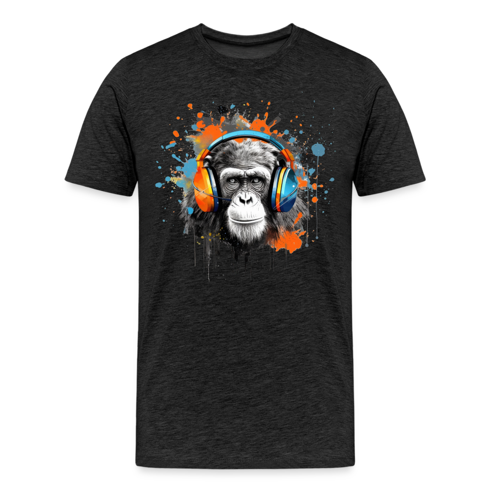 DJ Monkey Affe T-Shirt Männer Premium T-Shirt - Anthrazit