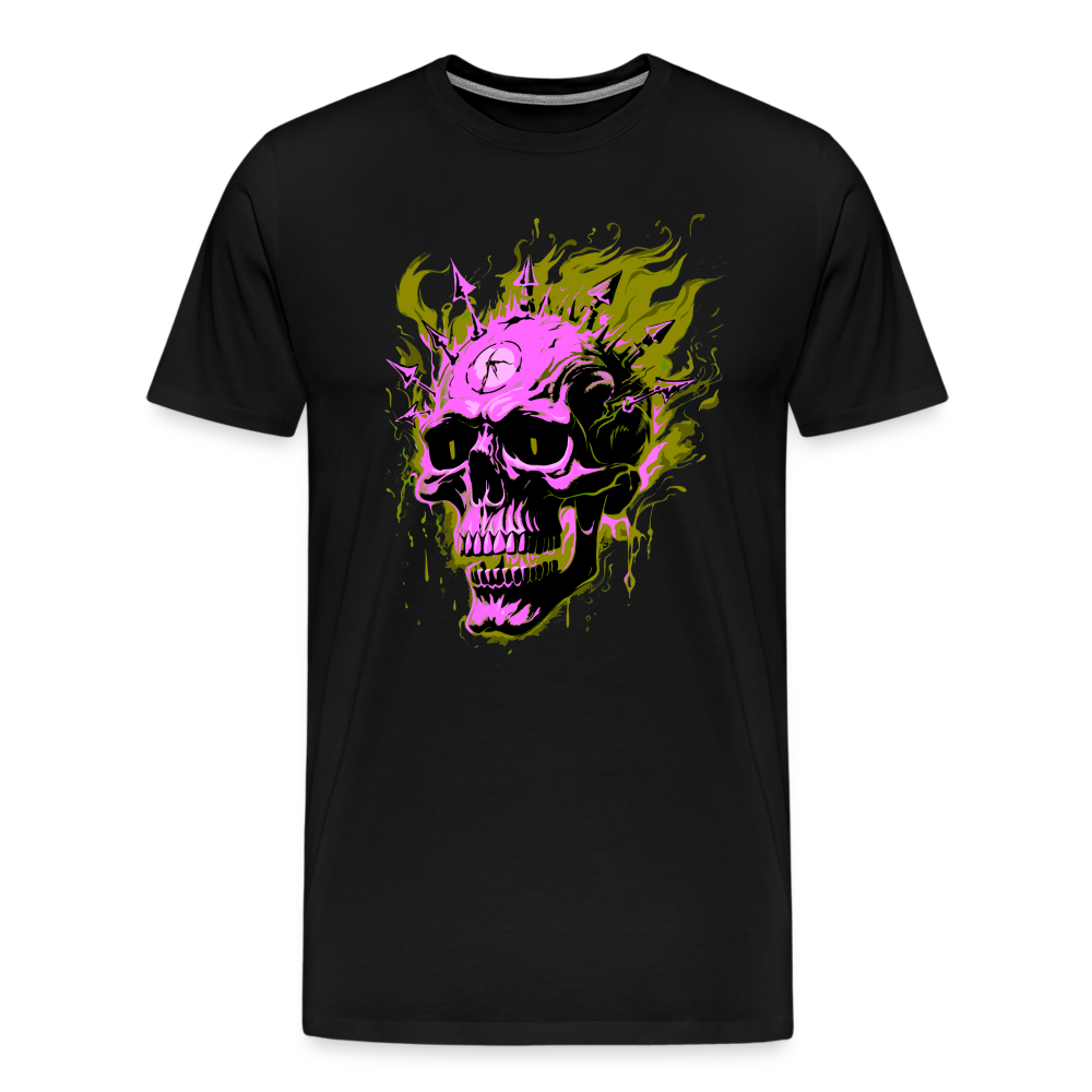 Punk Skull Totenkopf Premium T-Shirt Herren - Schwarz