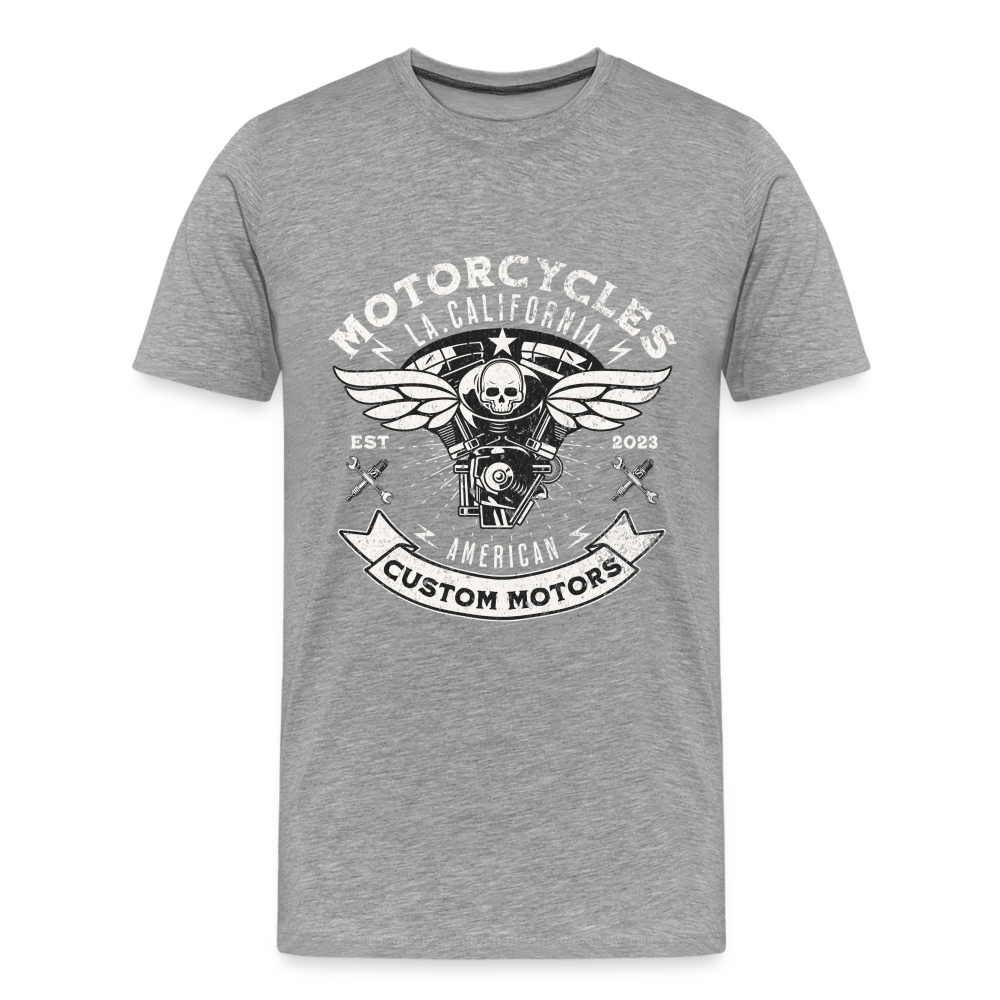 Motorcycles Custom Motors Premium T-Shirt Herren - Grau meliert