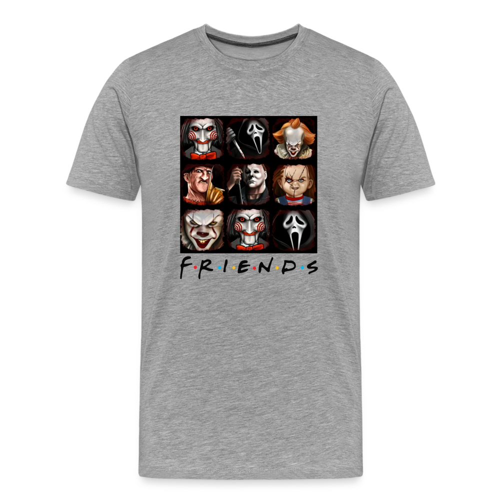 Friends Halloween Horror Premium T-Shirt Herren - Grau meliert