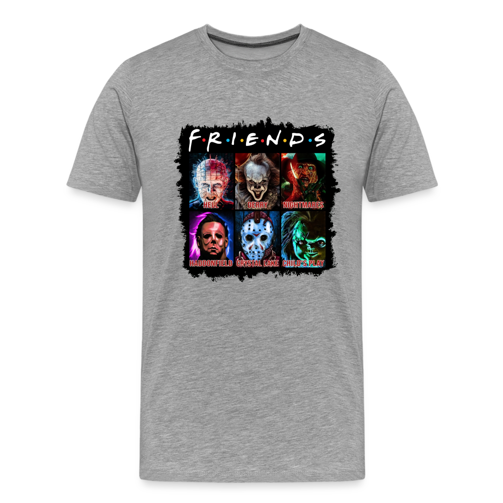 Friends Halloween Horror Premium T-Shirt Herren - Grau meliert