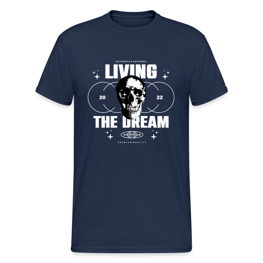 Urban Streetwear Living The Dream T-Shirt Herren - Navy