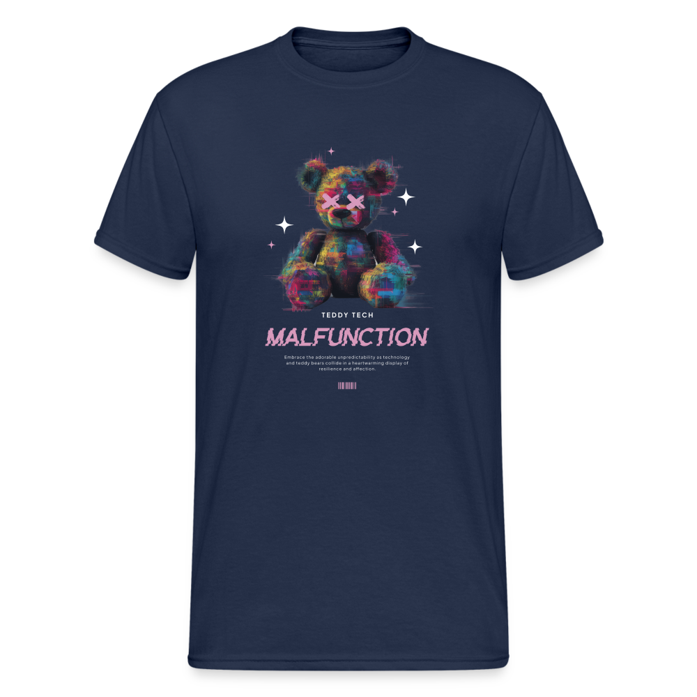 Teddybär Bear Malfunction Streetwear Spruch T-Shirt Herren - Navy