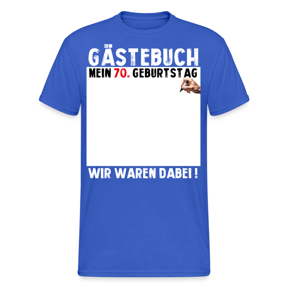 70. Geburtstag Gästebuch T-Shirt Lustig Geschenk T-Shirt - Königsblau