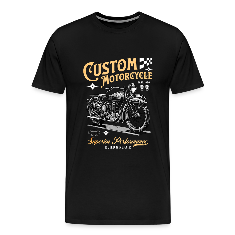 Custom Motorcycle Premium T-Shirt Herren - Schwarz