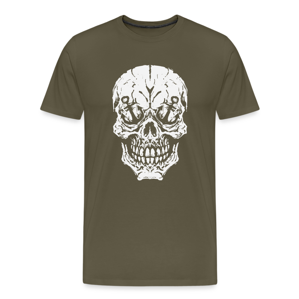 Skull Anker Totenkopf Premium T-Shirt Herren - Khaki