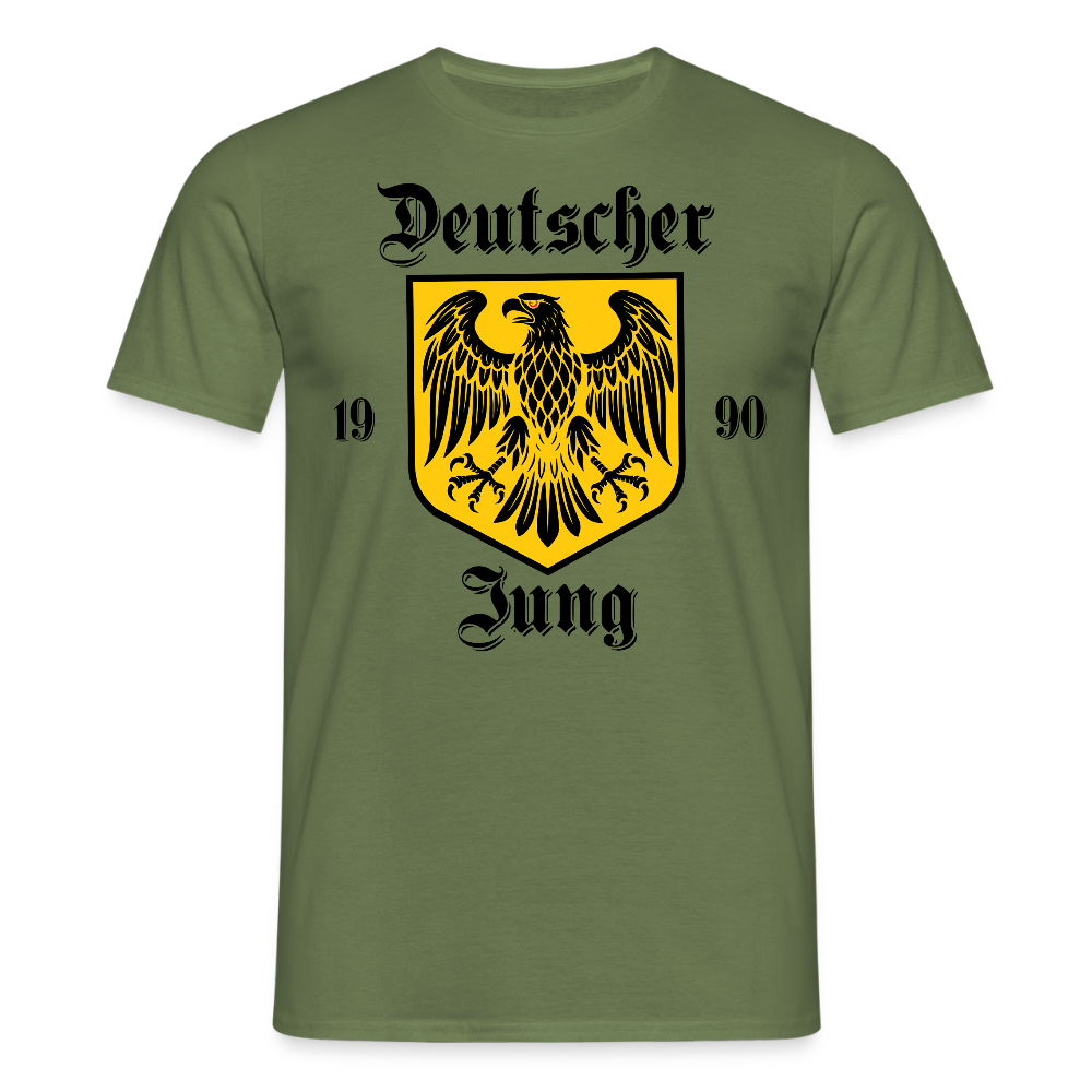 Deutscher Jung Frontdruck T-Shirt - Militärgrün