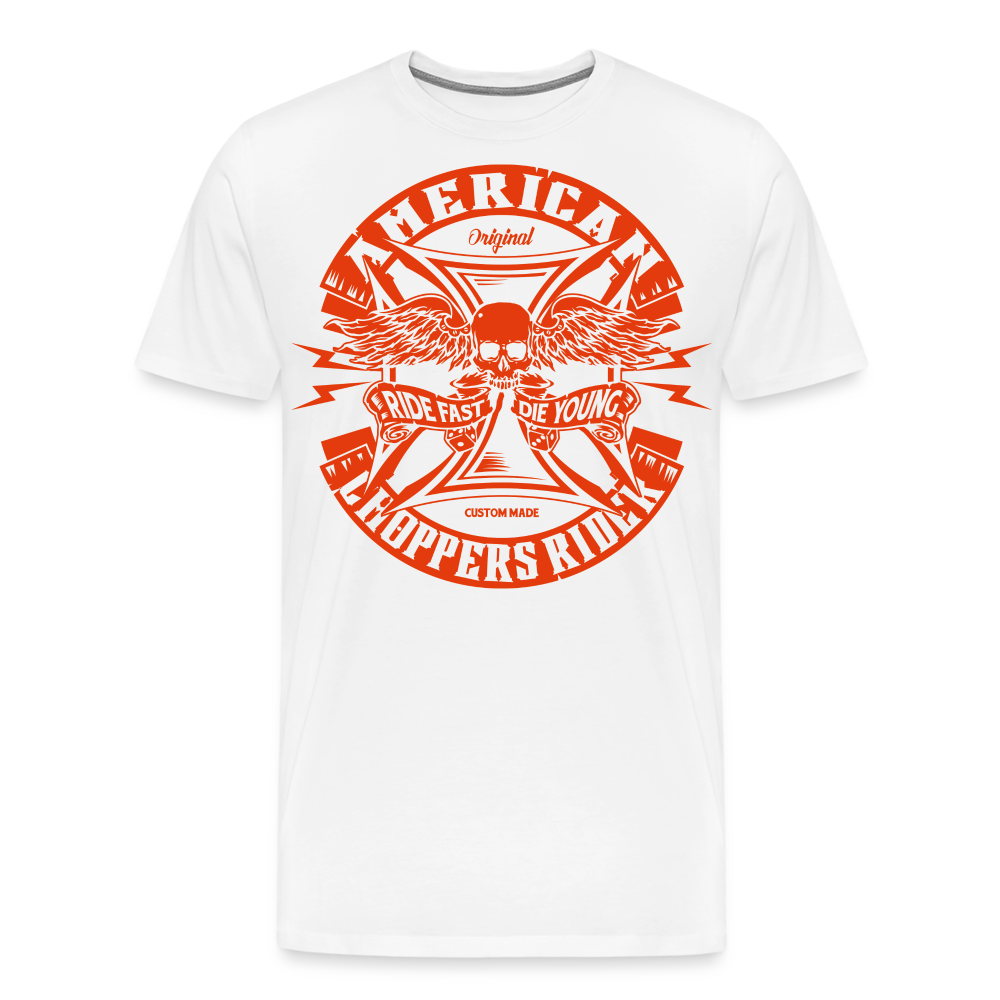 American Choppers Rider Motorrad Biker Premium T-Shirt Herren - Weiß