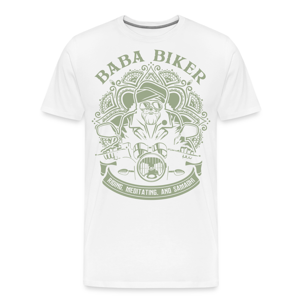 Baba Biker Motorrad Biker Premium T-Shirt Herren - Weiß