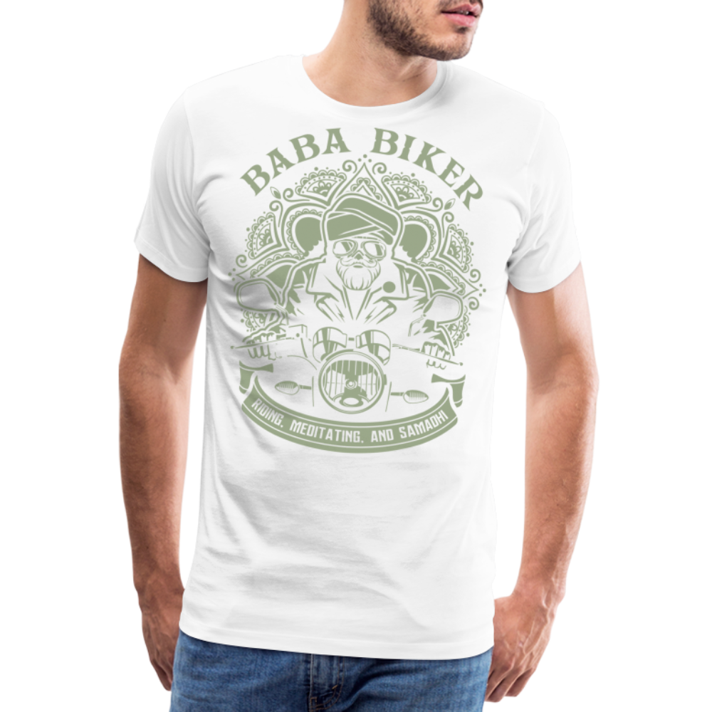 Baba Biker Motorrad Biker Premium T-Shirt Herren - Weiß