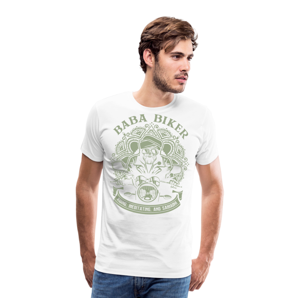 Baba Biker Motorrad Biker Premium T-Shirt Herren - Weiß