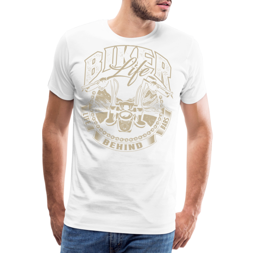 Biker Life Motorrad Biker Premium T-Shirt Herren - Weiß