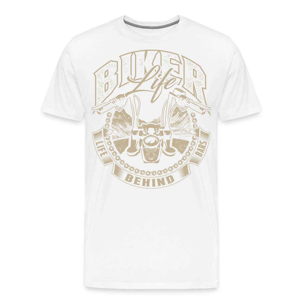 Biker Life Motorrad Biker Premium T-Shirt Herren - Weiß