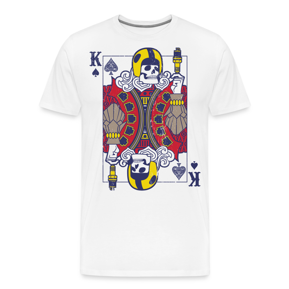 Biker Card Motorrad Biker Premium T-Shirt Herren - Weiß