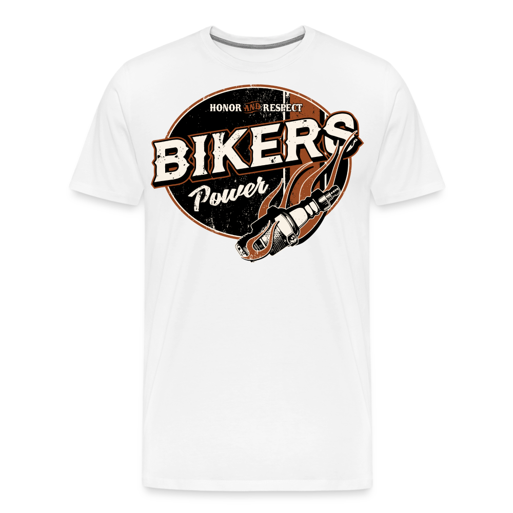 Bikers Power Motorrad Biker Premium T-Shirt Herren - Weiß
