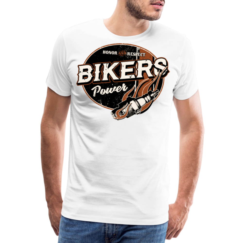 Bikers Power Motorrad Biker Premium T-Shirt Herren - Weiß