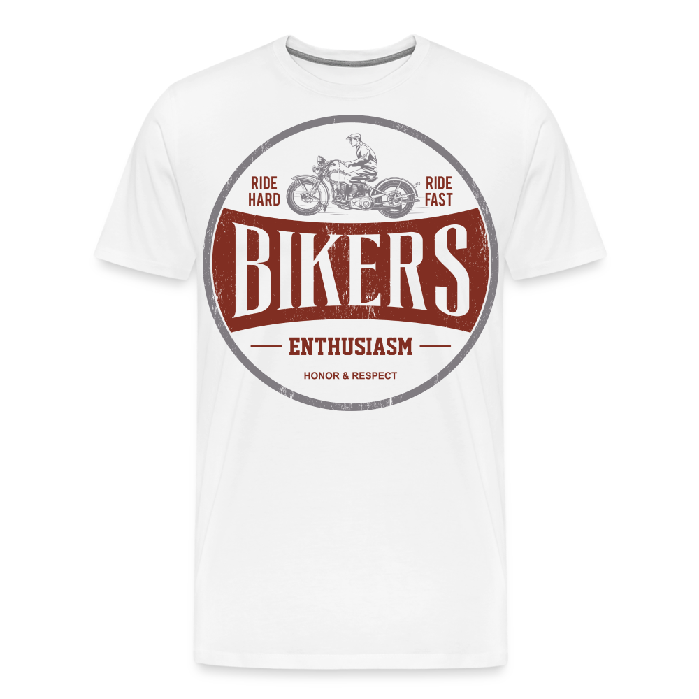 Bikers Enthusiasm Motorrad Biker Premium T-Shirt Herren - Weiß