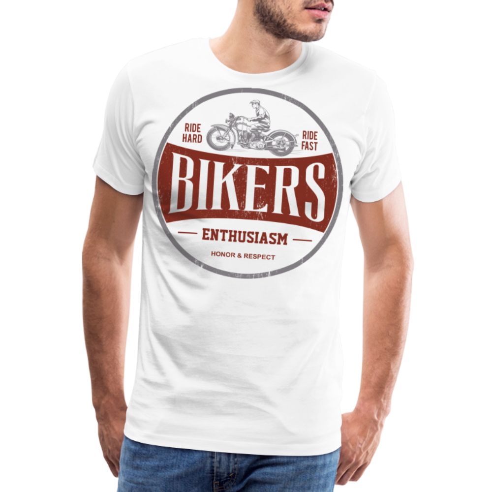 Bikers Enthusiasm Motorrad Biker Premium T-Shirt Herren - Weiß