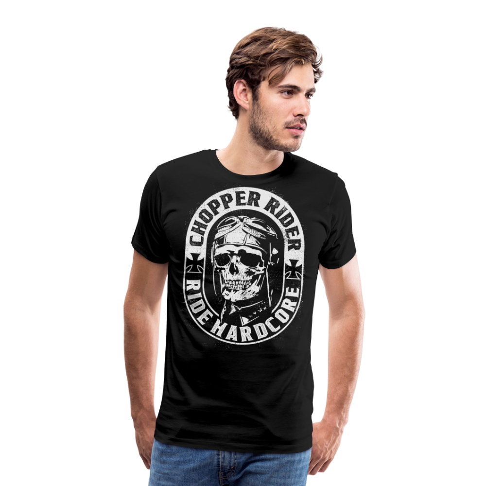 Chopper Rider Motorrad Biker Premium T-Shirt Herren - Schwarz