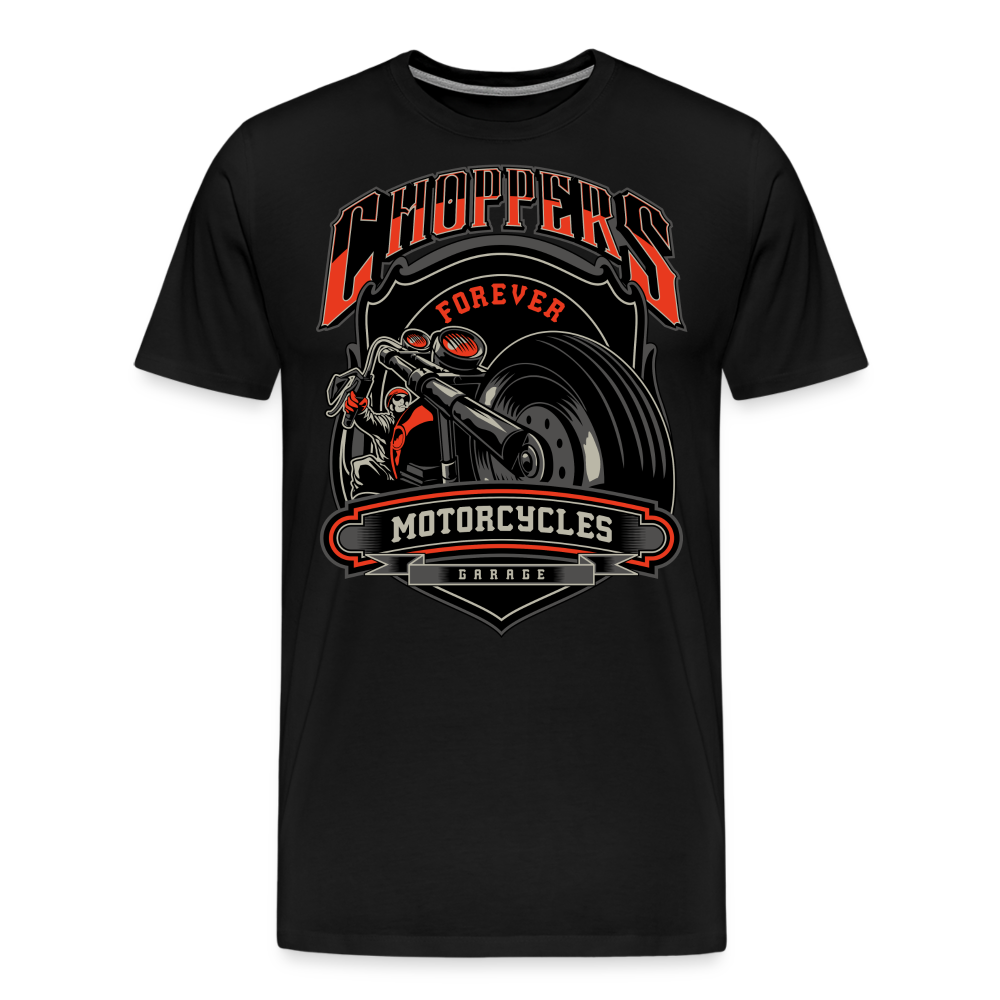 Choppers Forever Motorrad Biker Premium T-Shirt Herren - Schwarz