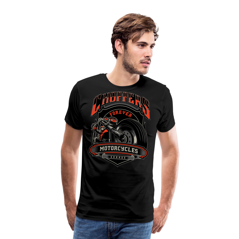 Choppers Forever Motorrad Biker Premium T-Shirt Herren - Schwarz