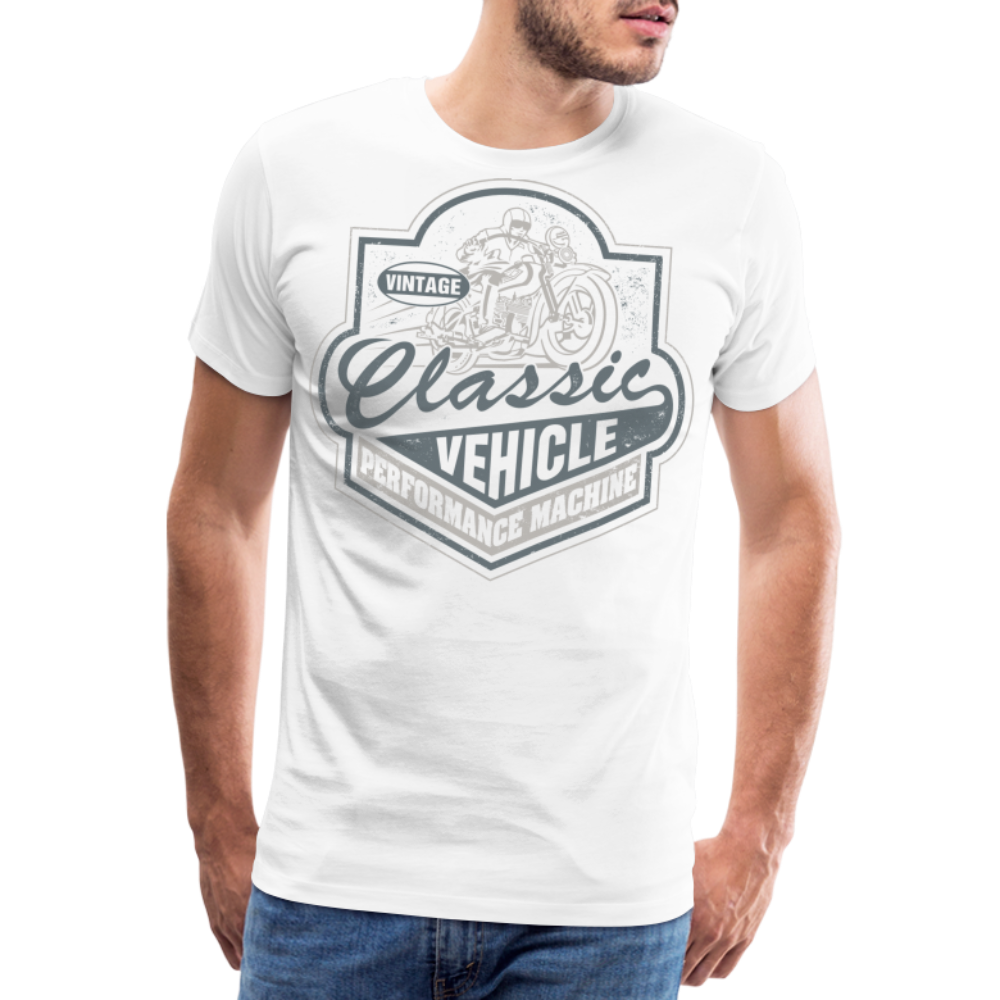 Classic Vehicle Motorrad Biker Premium T-Shirt Herren - Weiß