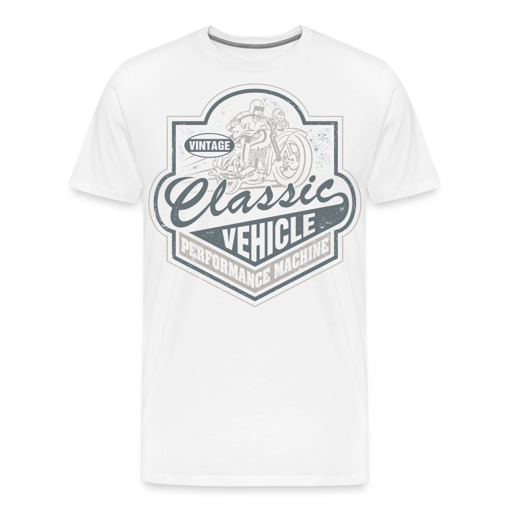Classic Vehicle Motorrad Biker Premium T-Shirt Herren - Weiß