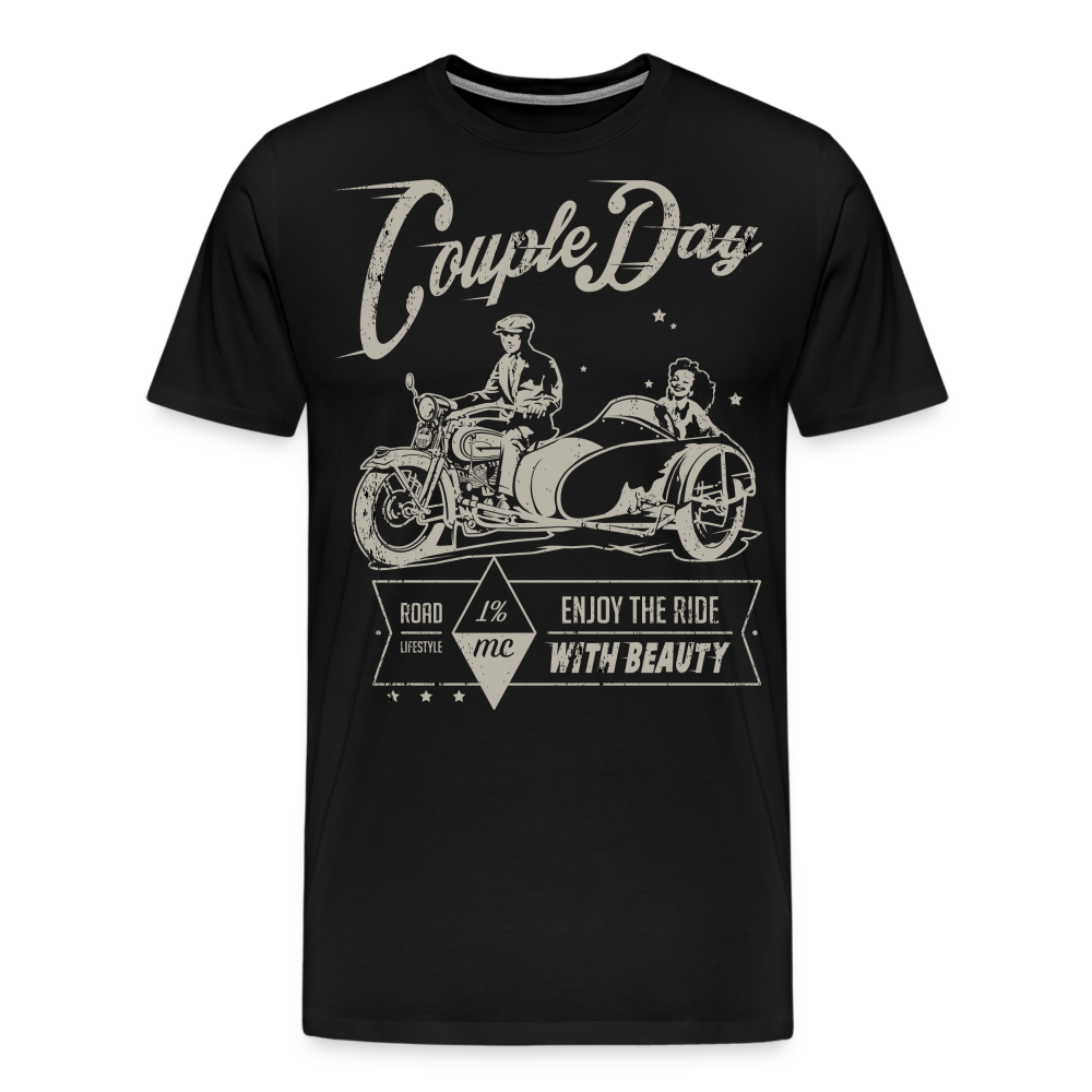 Couple Day Motorrad Biker Premium T-Shirt Herren - Schwarz
