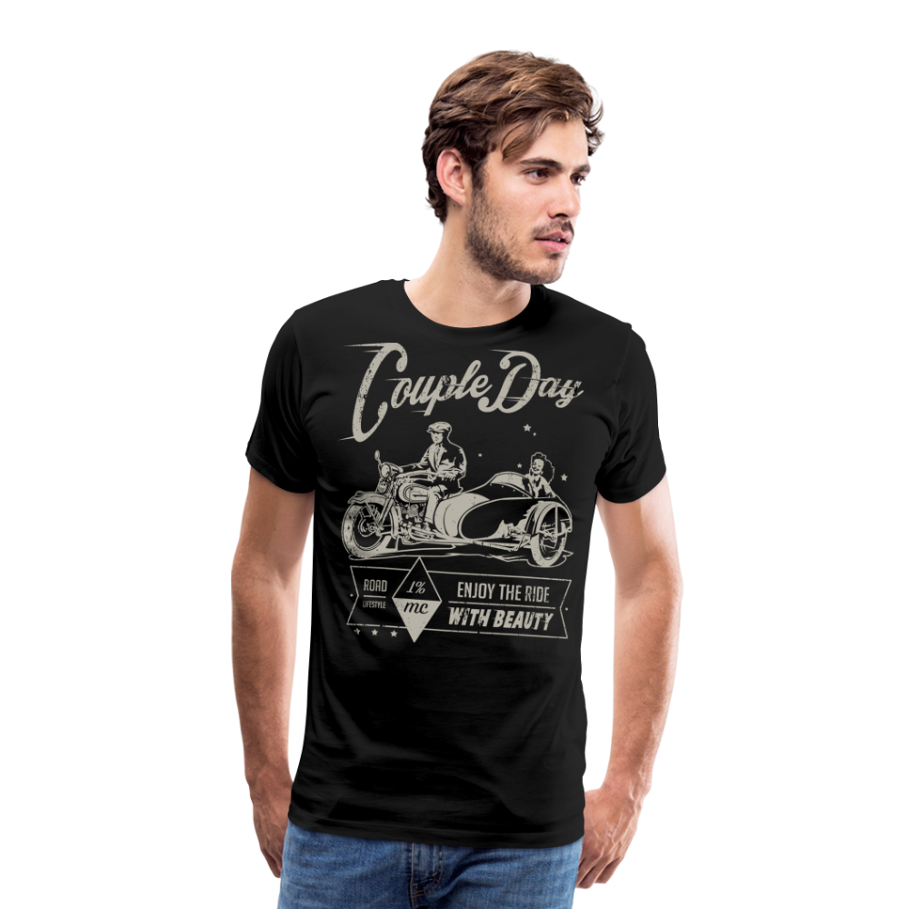 Couple Day Motorrad Biker Premium T-Shirt Herren - Schwarz