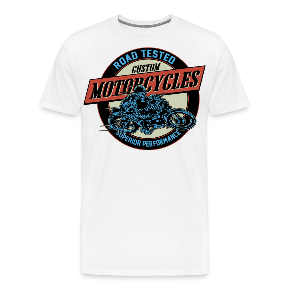 Motorcycles Road Tested Motorrad Biker Premium T-Shirt Herren - Weiß