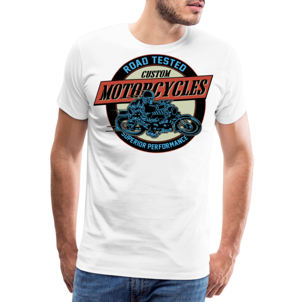 Motorcycles Road Tested Motorrad Biker Premium T-Shirt Herren - Weiß
