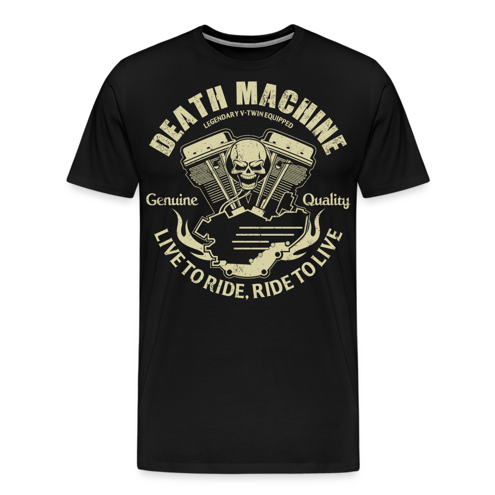 Death Machine Motorrad Biker Premium T-Shirt Herren - Schwarz