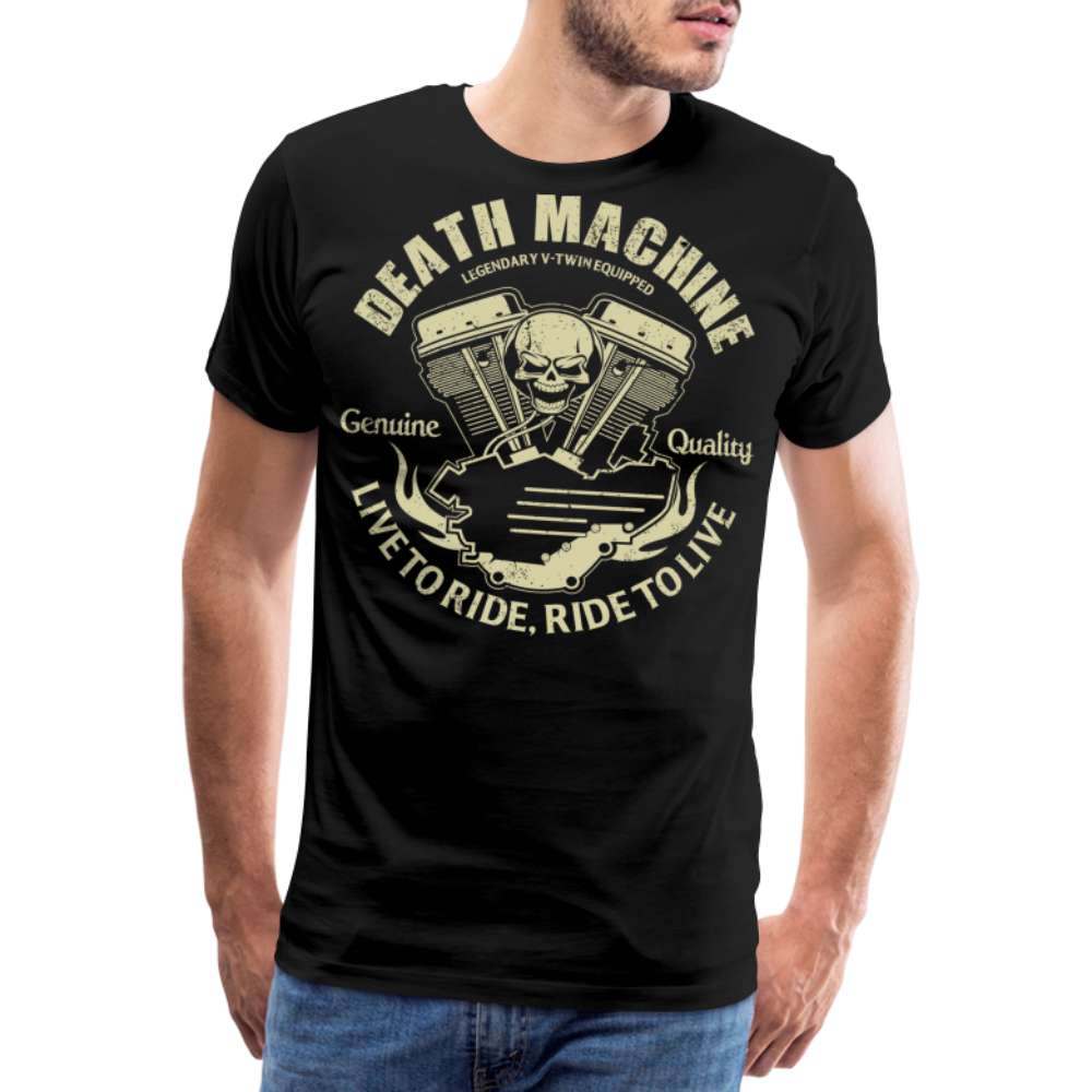 Death Machine Motorrad Biker Premium T-Shirt Herren - Schwarz