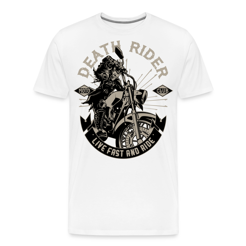 Death Rider Club Motorrad Biker Premium T-Shirt Herren - Weiß