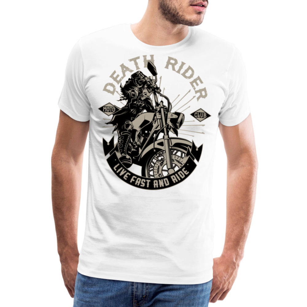 Death Rider Club Motorrad Biker Premium T-Shirt Herren - Weiß
