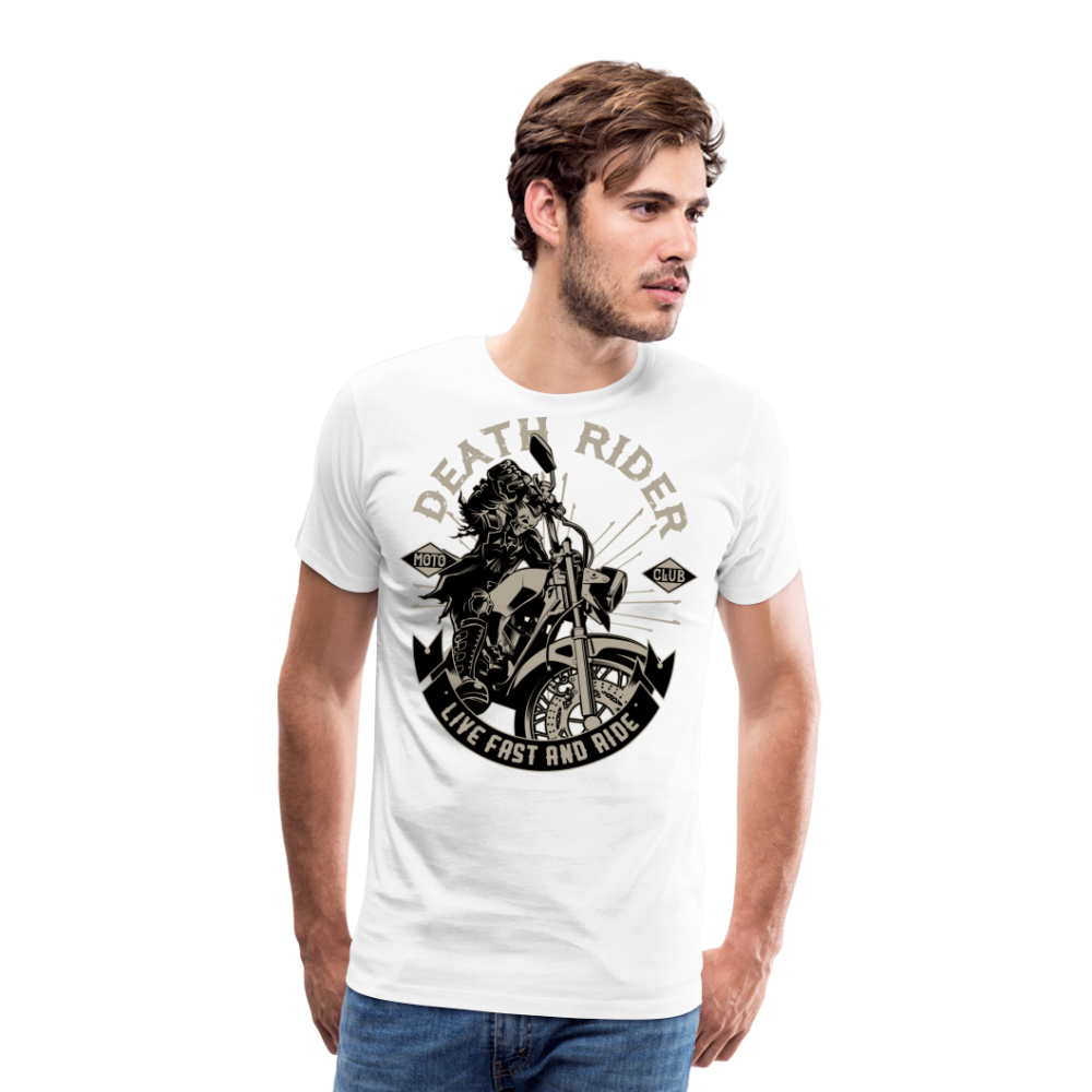 Death Rider Club Motorrad Biker Premium T-Shirt Herren - Weiß