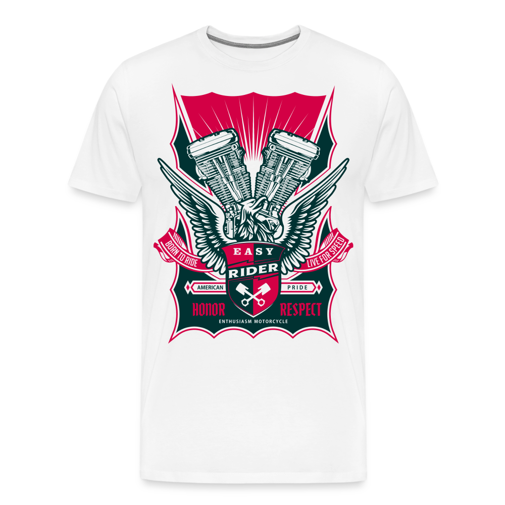 Easy Rider Motorrad Biker Premium T-Shirt Herren - Weiß