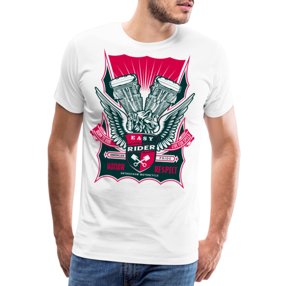 Easy Rider Motorrad Biker Premium T-Shirt Herren - Weiß