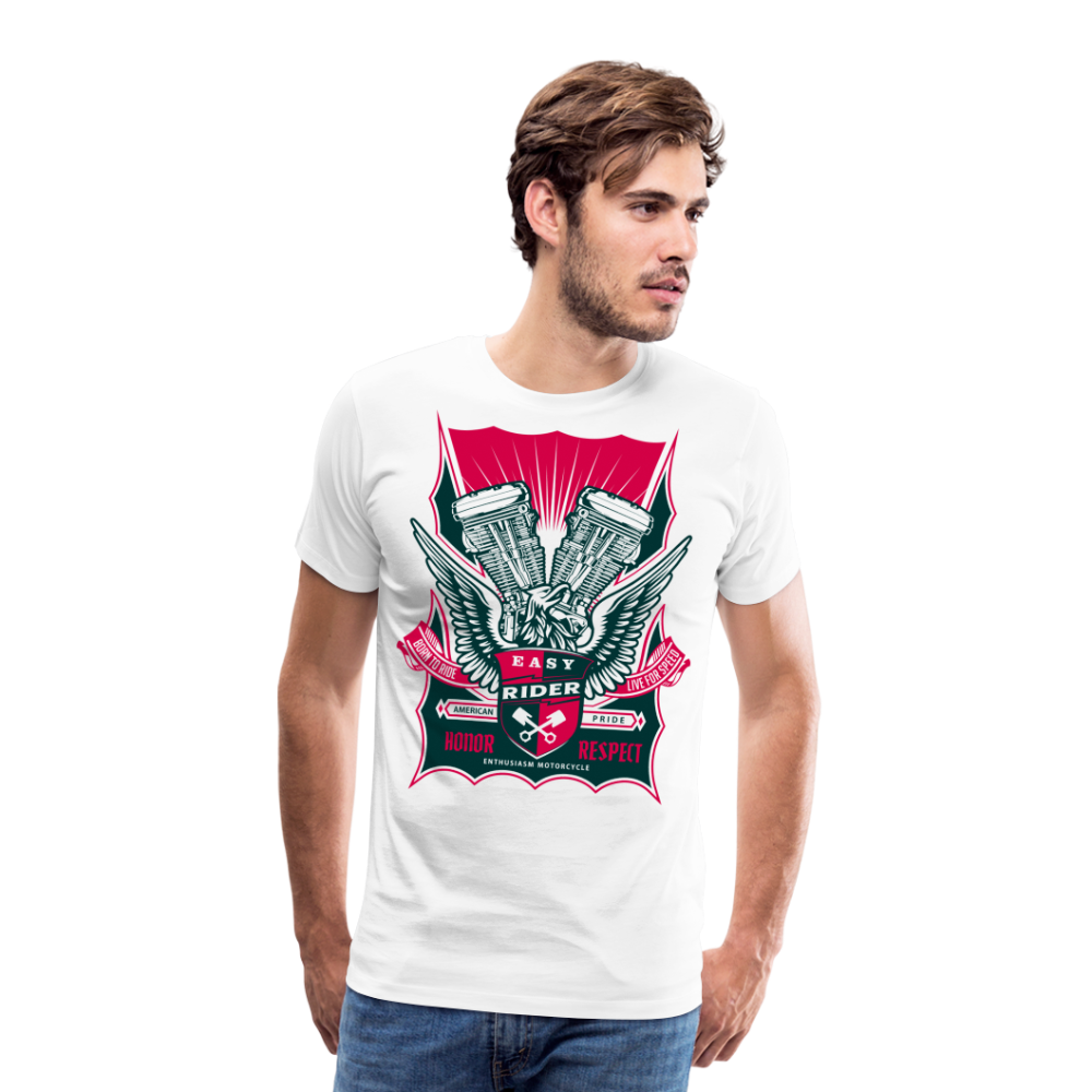 Easy Rider Motorrad Biker Premium T-Shirt Herren - Weiß