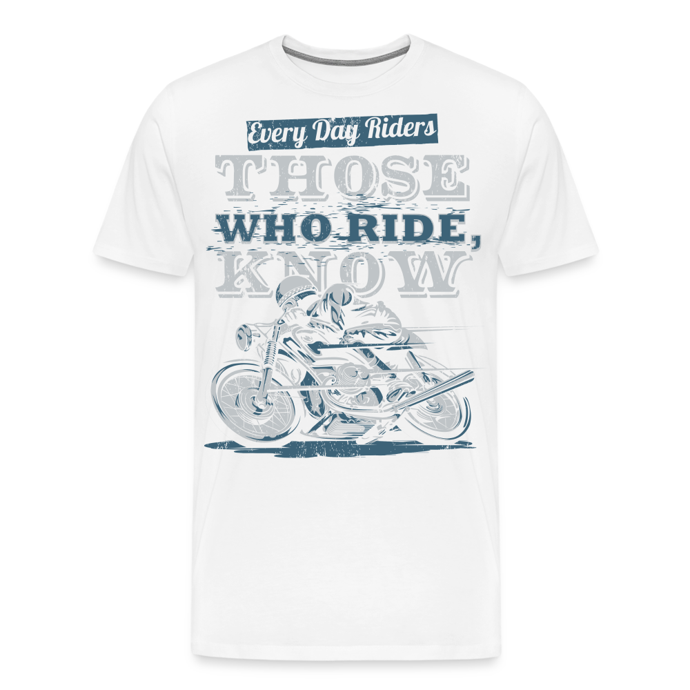 EDR Motorrad Biker Premium T-Shirt Herren - Weiß
