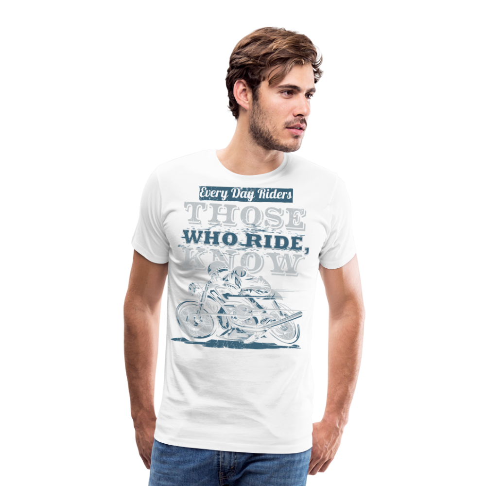 EDR Motorrad Biker Premium T-Shirt Herren - Weiß