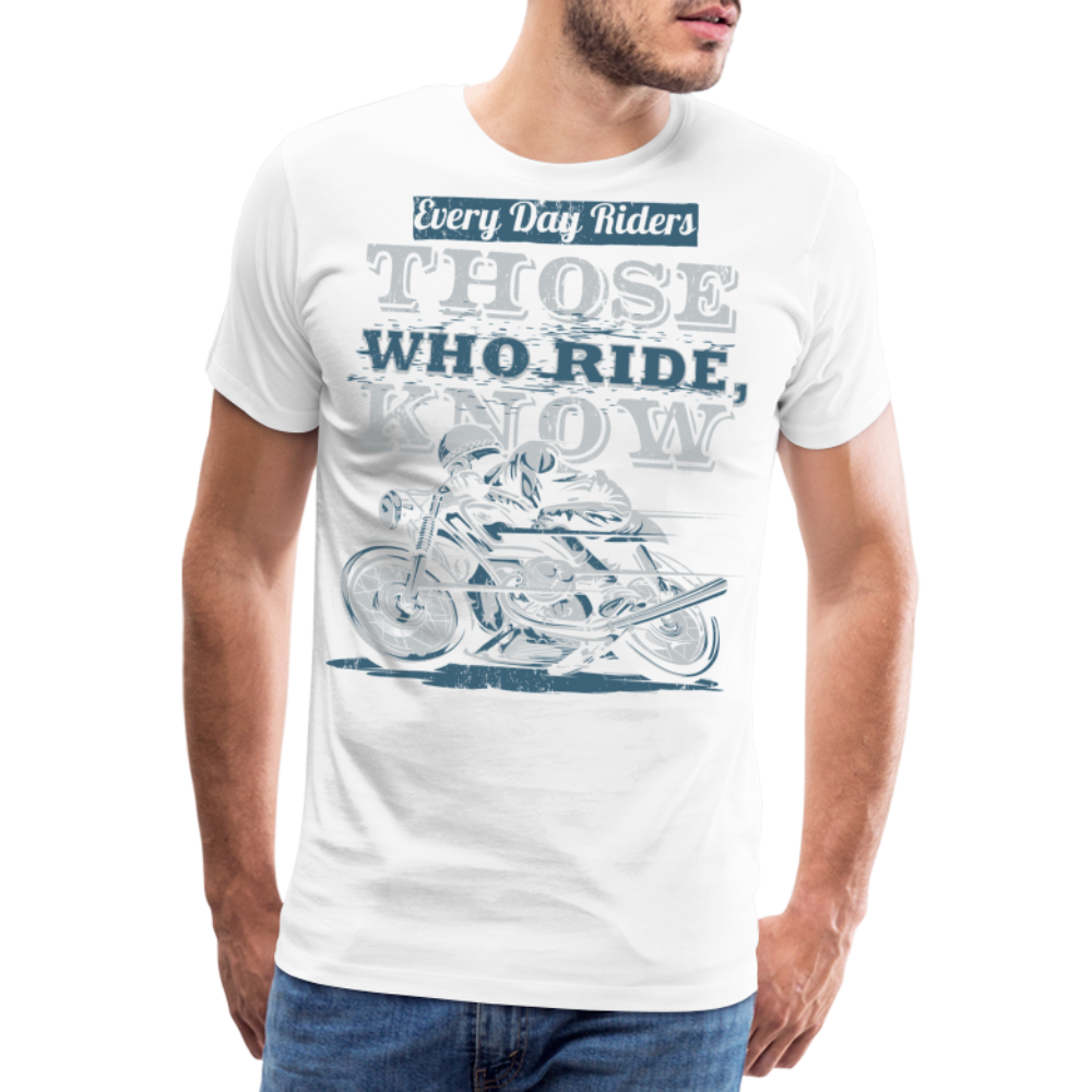 EDR Motorrad Biker Premium T-Shirt Herren - Weiß