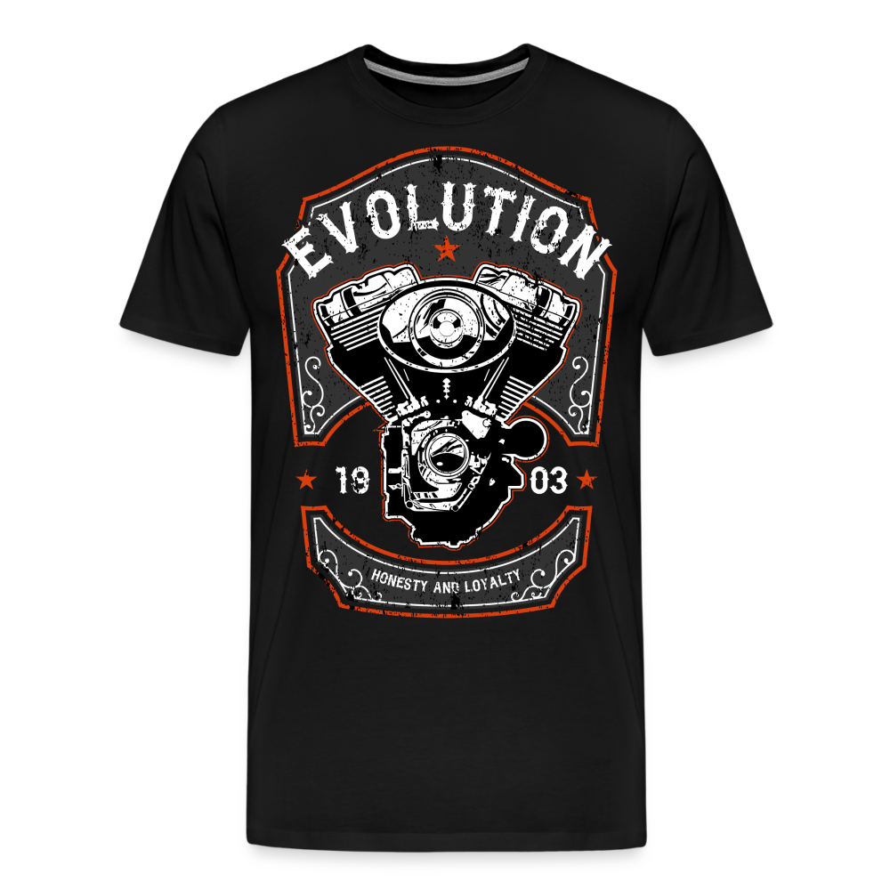 Evolution Motorrad Biker Premium T-Shirt Herren - Schwarz
