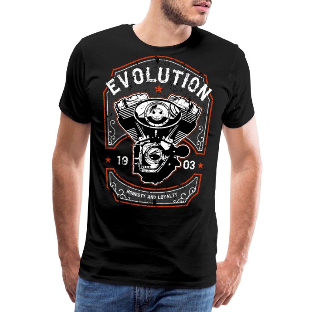 Evolution Motorrad Biker Premium T-Shirt Herren - Schwarz
