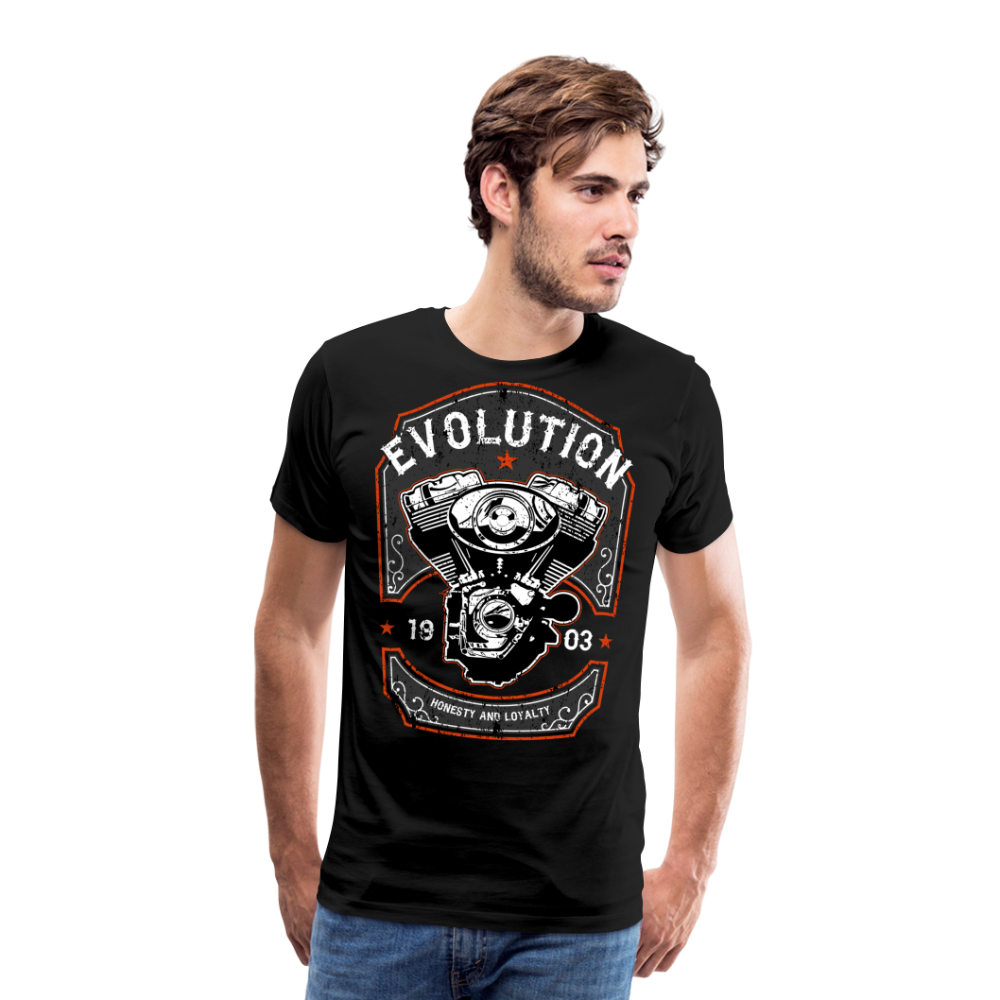 Evolution Motorrad Biker Premium T-Shirt Herren - Schwarz