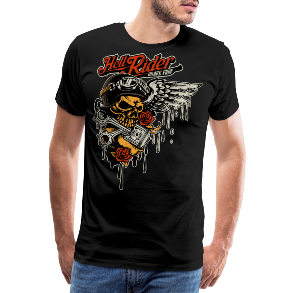 Hell Rider Motorrad Biker Premium T-Shirt Herren - Schwarz