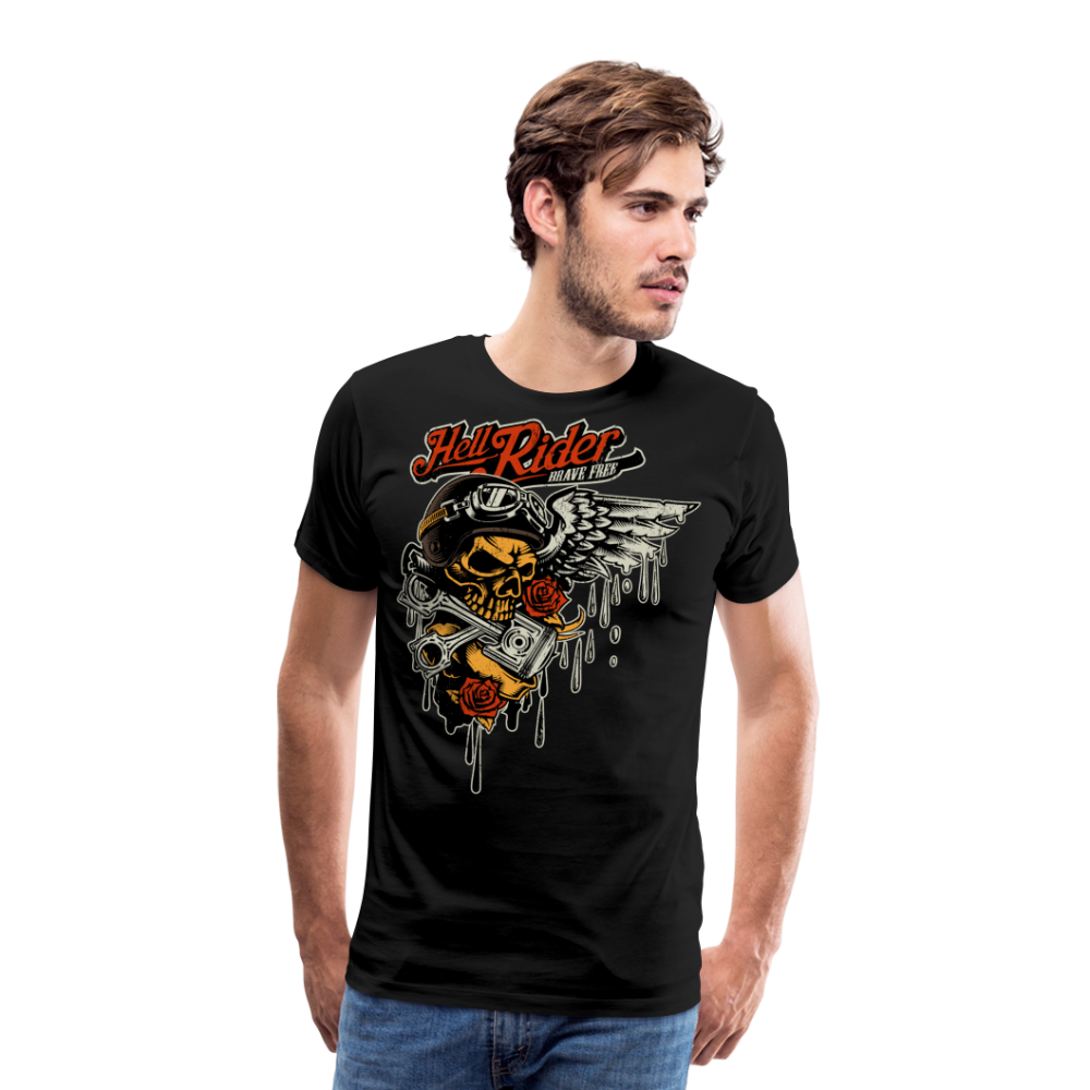 Hell Rider Motorrad Biker Premium T-Shirt Herren - Schwarz