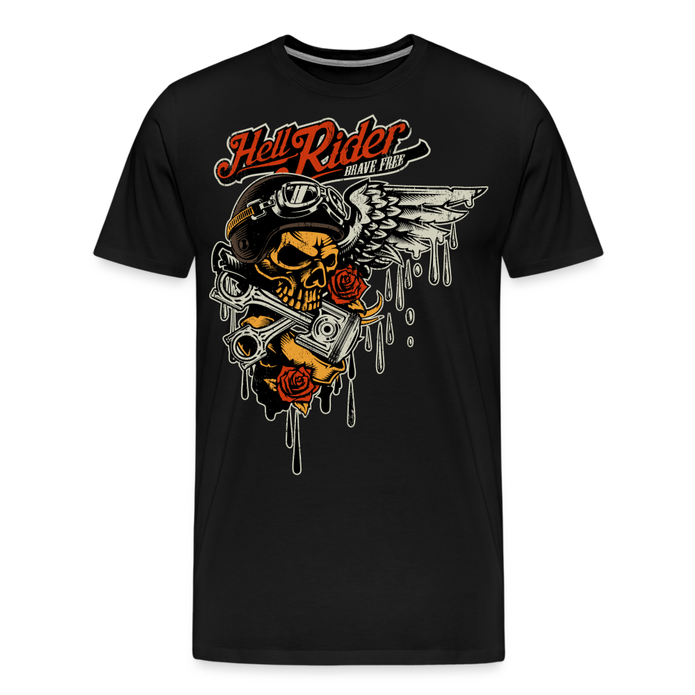 Hell Rider Motorrad Biker Premium T-Shirt Herren - Schwarz