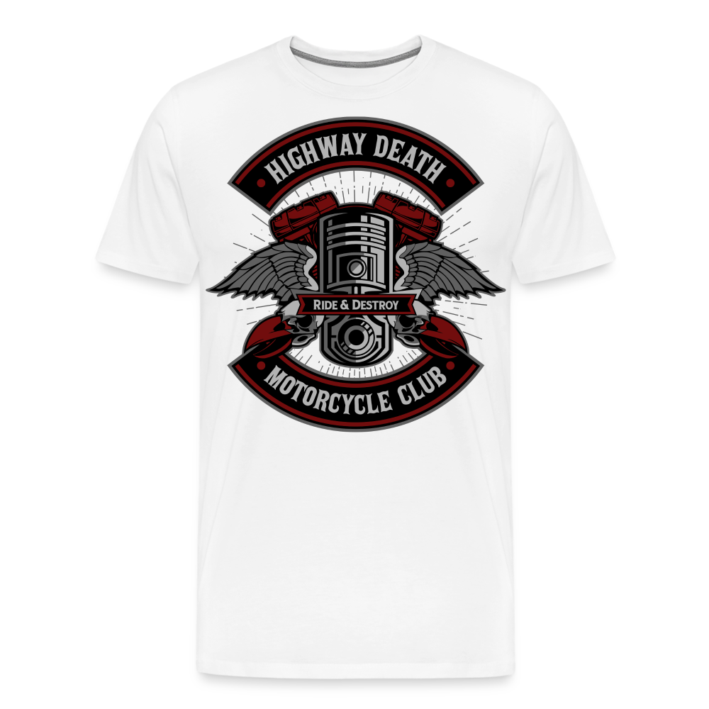 Highway Death Motorrad Biker Premium T-Shirt Herren - Weiß